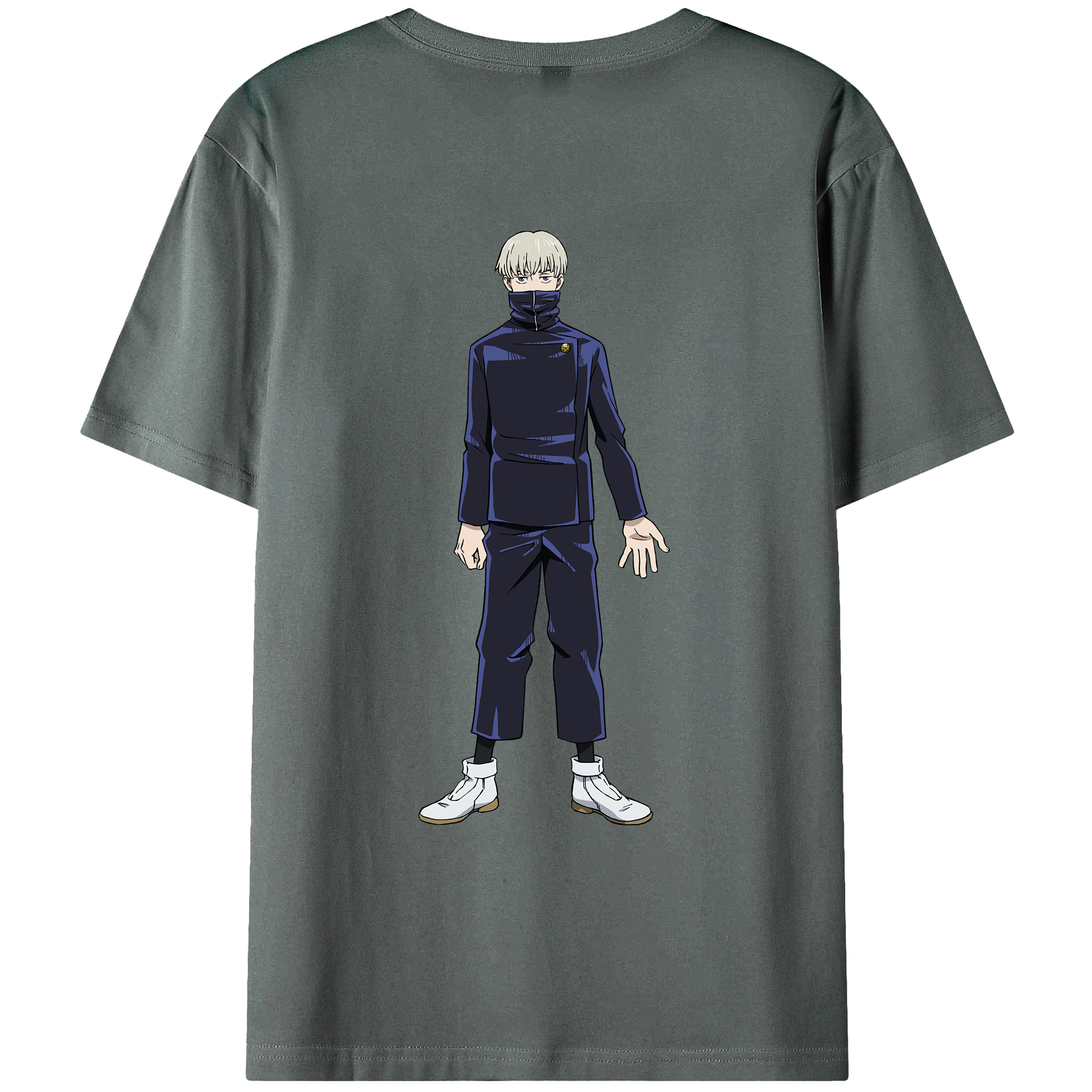 （画像用） 呪術廻戦 Jujutsu Kaisen 綿100％ メンズ半袖Tシャツ（バックプリント） 通気性